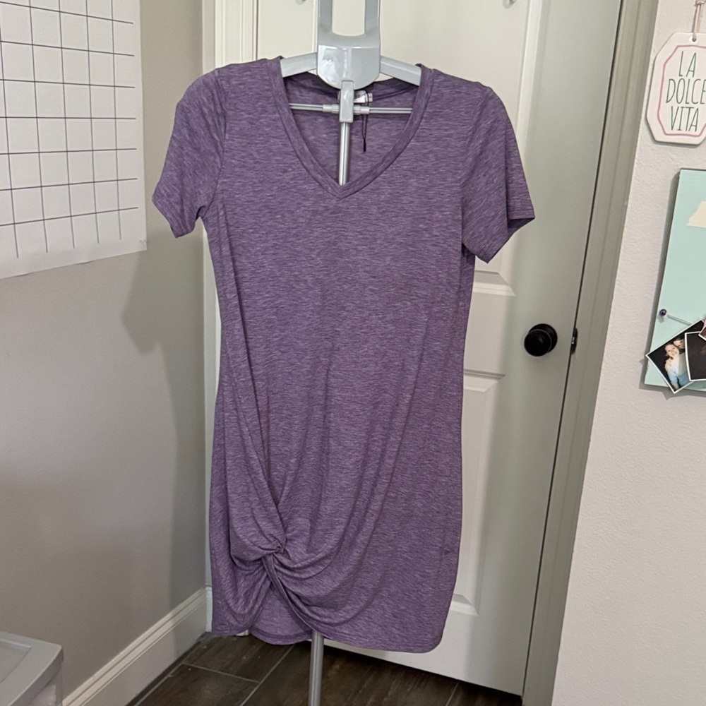 Locryz Purple V-Neck Dress